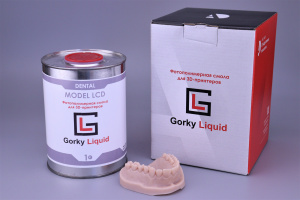 Смола фотополимерная Dental Model LCD peach 1кг, Gorky Liquid
