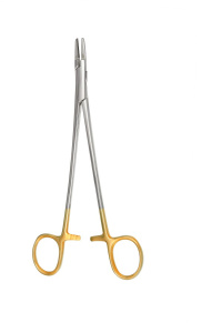 Иглодержатель общехирургический, ТС 140 мм с узкими щёчками, Hilbro