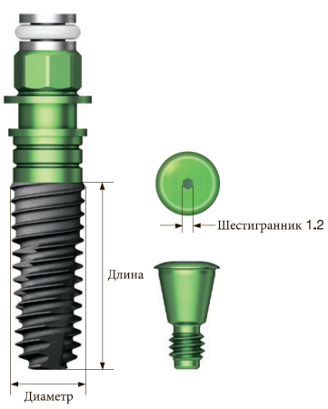Имплантат Osstem TSIII Regular, D-4,5 мм