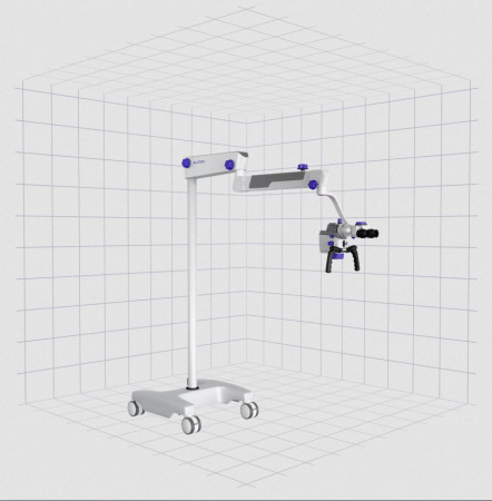 Микроскоп стоматологический операционный, напольный подкатной  АМ-2000, ALLTION
